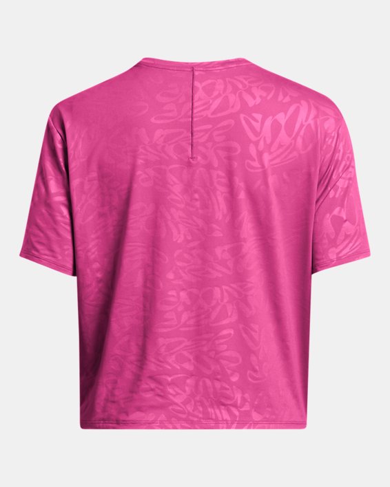 Camiseta de manga corta UA Vanish Energy Emboss Crop para mujer, Pink, pdpMainDesktop image number 3